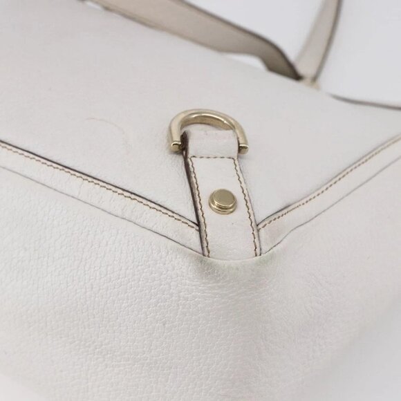 GUCCI Abbey Tote Bag Leather White Gold - Picture 10 of 16